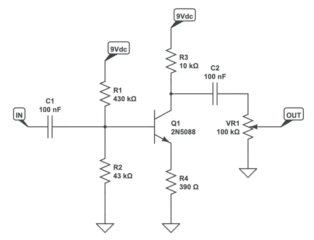 EHX LPB-1 Circuit Schematic