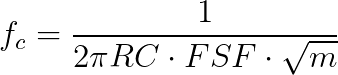 Method 2, equation 3 for calculating sallen-key active low pass filter component values.