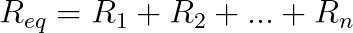 Series Equivalent Resistance Equation
