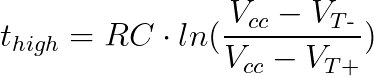 Equation for high pulse width