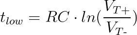 Equation for low pulse width