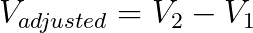 Eq. 4 - Adjusted voltage for hFE calculation.