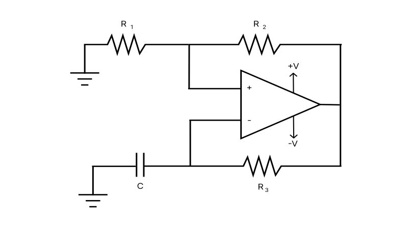 Relaxation oscillator circuit.