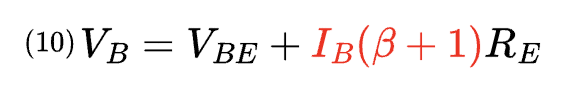 New equation for base terminal voltage.