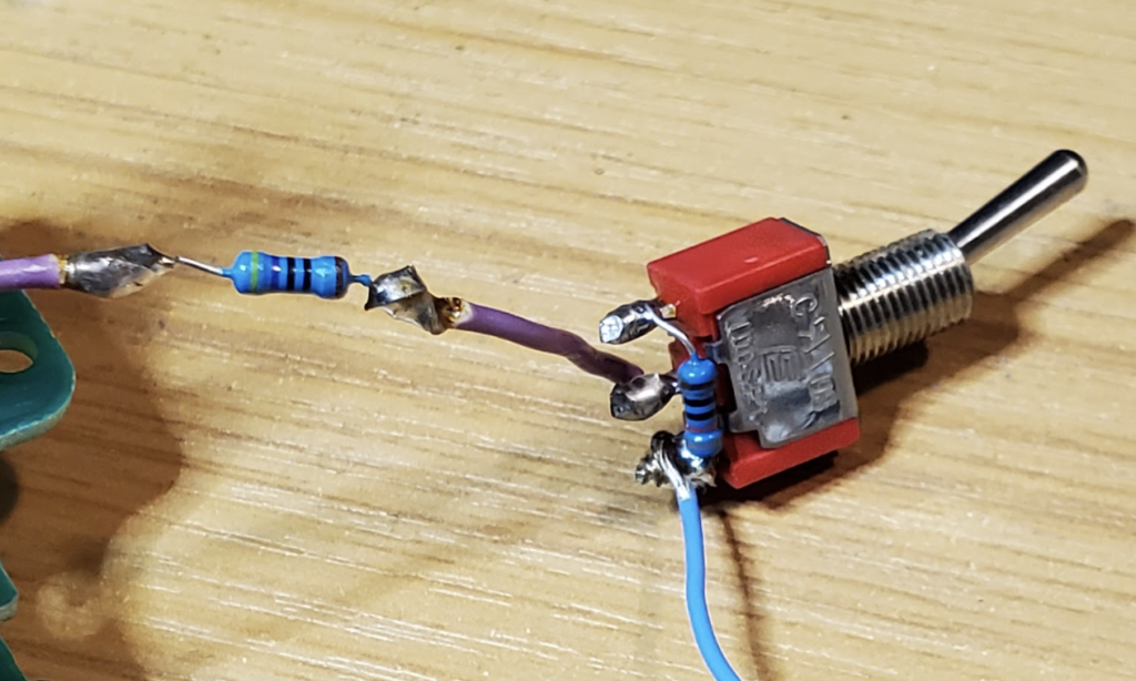 Toggle switch wiring for the Dan Echo Doubler Mod