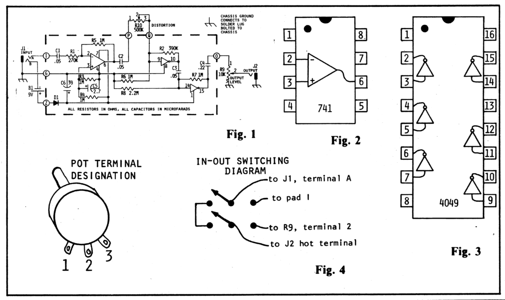 The alleged "Tube Sounding Fuzz" circuit from the Feb. 1977 issue of Guitar Player magazine.