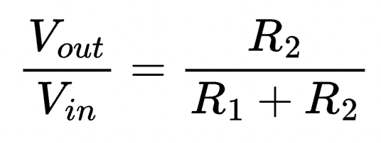 Voltage divider transfer function.