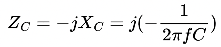 Impedance of a capacitor.