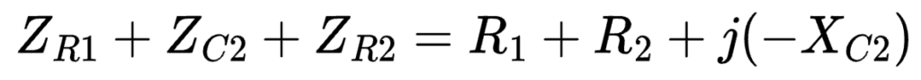 Impedance of all components in series.