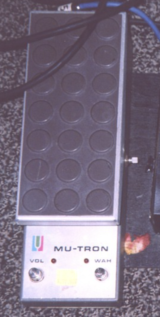 Mu-Tron Wah/Vol, Moore's pedalboard circa 2002