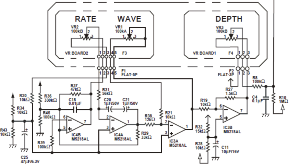 BOSS TR-2 Tremolo Low-Frequency Oscillator Circuit