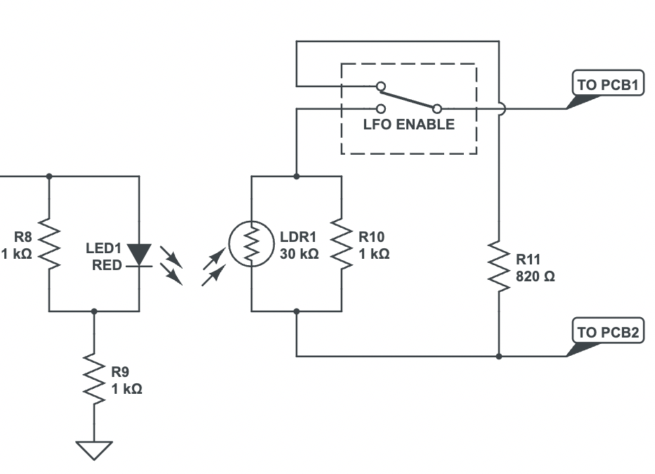 The Dan-Echo LFO Mod: LDR Circuit