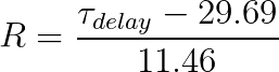 Equation relating delay time to resistance across pin 6 of the PT2399