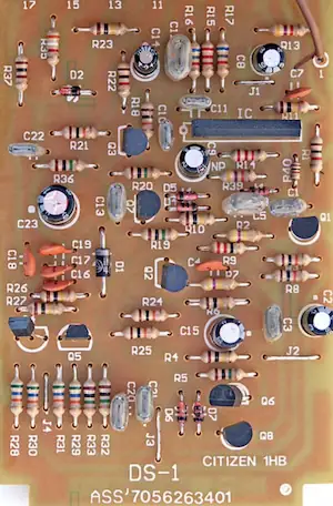 The circuit board required for a Monte Allums BOSS DS-1 modifications.