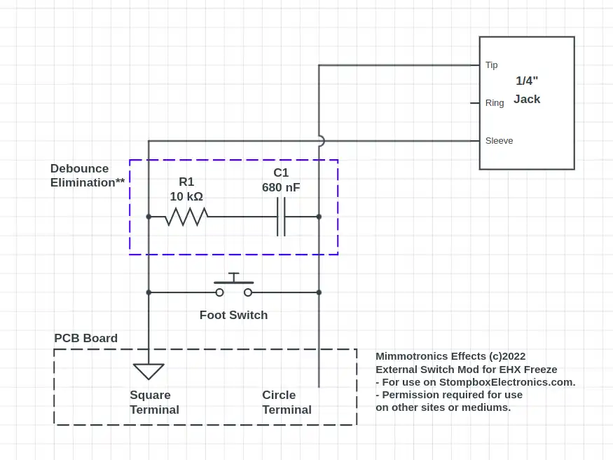 Schematic for the EHX Freeze External Switch Modification