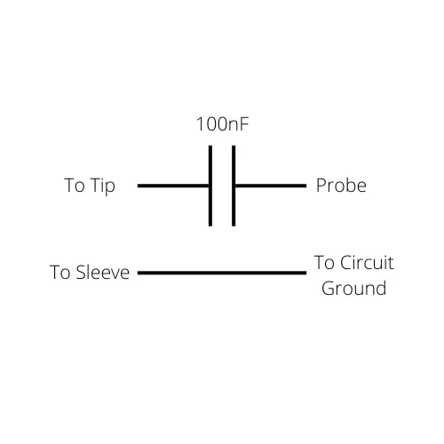 Quick & easy circuit for building audio probes for diy guitar effects.