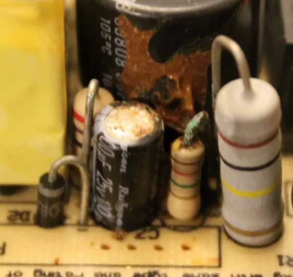 leaked capacitor