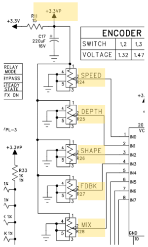 Potentiometer Circuit for the Line 6 DL-4