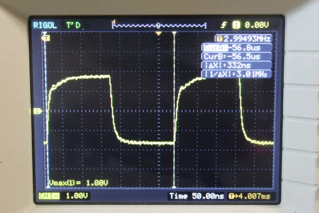 SCLK clock frequency at 2.99 MHz