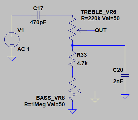 JCM800 2210 Treble Filter Circuit Model