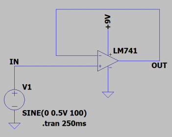 Incorrect design of a single-supply op amp buffer.