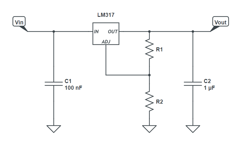 LM317 Adjustable Voltage Regulator Circuit Calculator