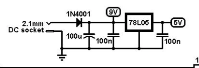 Linear voltage regulator circuit from Valve Wizard's Small Time PT2399 Delay design.
